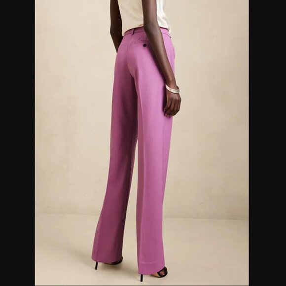 Banana Republic Siena Straight Italian Wool Pants - Marzotto Mill - Orchid - EUC - Picture 3 of 16